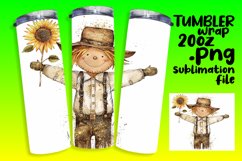 Scarecrow Tumbler Wrap for Halloween Decor Product Image 1
