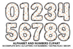 Easter Day Alphabet PNG - Letters &amp; Numbers Clipart 300 DPI Product Image 5