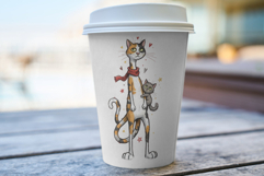 Whimsical Cat Mom With Kitten Clipart Product Image 5