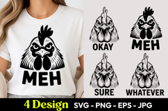 Chicken Meh Sure Whatever SVG PNG Product Image 1