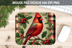 Christmas Cardinal Mouse Pad Sublimation - Animal PNG Design Product Image 1