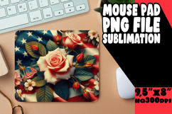 Blissful Mouse Pad Designs PNG, USA Flag Product Image 1