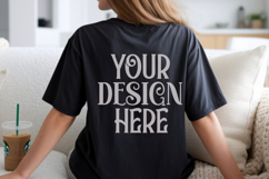 Black Comfort Colors C1717 Shirt Mockup, CC 1717 T-shirt Product Image 1