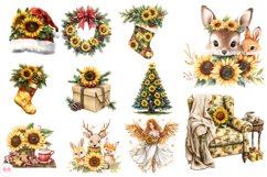 Christmas With Sunflowers Clipart Product Image 3