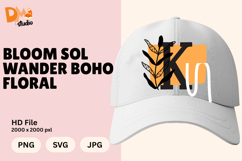 Bloom Sol Wander Boho Floral Monogram Product Image 1