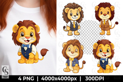 Cute Lion Clipart PNG Product Image 1