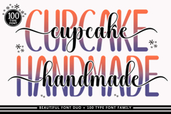 Cupcake Handmade - Font Duo In 100 Type Font Family Product Image 2