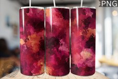 Burgundy Alcohol Ink Tumbler Wrap - High Quality 300 Dpi Product Image 1