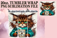 BLISSFUL SUNSETS 20oz TUMBLER WRAP, Grumpy Cat Product Image 1