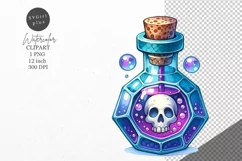 Halloween clipart, Potion bottle clipart, Kids Halloween Product Image 1