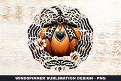 Halloween Pumpkin Wind Spinner Sublimation Design Product Image 1