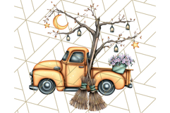 Halloween Cottagecore Truck PNG Clipart, Fall Style Clip Art Product Image 5