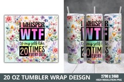 Funny Quotes 20oz Skinny Tumbler Sublimation, Product Image 1