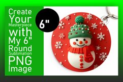 Frosty Snowman Round Design 3D Sublimation Ready Product Image 1