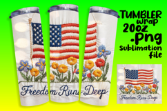 SOPHISTICATED 20oz Tumbler PNG , Patriotic Product Image 1