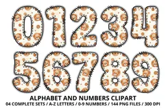 Lovely Baby Shower Alphabet & Numbers Clipart PNG 300 DPI Product Image 5