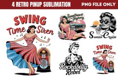 Retro PinUp Sublimation PNG Product Image 1