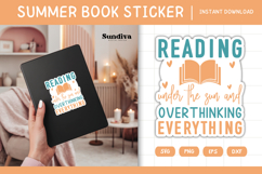 Printable Summer Book Lover Sticker | Reading Under The Sun Product Image 1