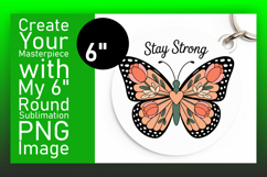Sophisticated Circle Design Coaster PNG , Butterfly Product Image 1
