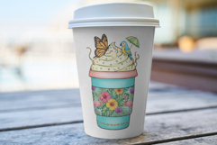 Summer Tropical Coffee Cups Clipart Product Image 5
