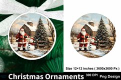 Christmas Ornaments PNG Round Sign PNG, Christmas Round Sign Product Image 1
