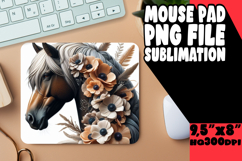 VIBRANT MOUSE PAD SUBLIMATION PNG, Horse Product Image 1