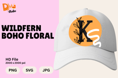 Wildfern Boho Floral Monogram Product Image 1