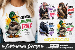 Funny Bird Sublimation PNG Designs | Sarcastic Animal Quotes Product Image 1