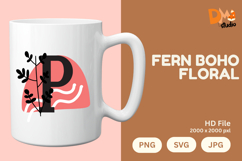Fern Boho Floral Monogram Product Image 1