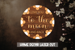 Love you to the moon and back - Wooden Nursery Decor Laser Product Image 1
