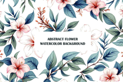 Vintage Blue Gold Floral Edge Background Product Image 1