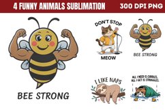 Funny Animals Sublimation PNG Product Image 2
