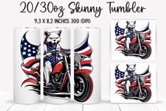 Cat Ride An American Flag - Tumbler Sublimation Design Product Image 1