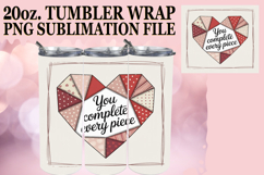 Cheerful escapes 20oz tumbler wrap, Heart Quote Product Image 1