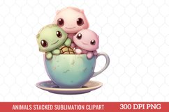Animals Stacked Sublimation Clipart Product Image 1