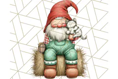 Farmer Gnome Clipart, Cute Farm Gnomes PNG Illustrations Product Image 5