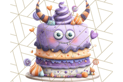 Realistic Halloween Cake Clipart PNG, Spooky Desserts Product Image 5