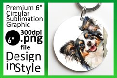 Whimsical PeekaBoo Dog Circle Lover Mug Wrap Keychain PNG Product Image 1