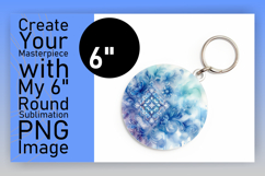 Charming Keychain Round Design Template , Watercolor Patter Product Image 1