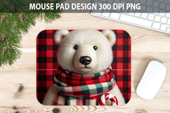Christmas Beer Mouse Pad Sublimation - Animal PNG Design Product Image 1