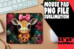 Unique Mouse Pad Sublimation Magic, Christmas Animals Product Image 1