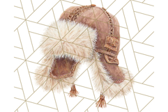 Watercolor Winter Hats and Scarves Clipart PNG Product Image 5