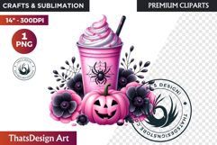 Pastel Goth Halloween Drinks - Kawaii Spooky Clipart PNG Product Image 1