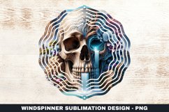 Skull Wind Spinner Sublimation Design Product Image 1