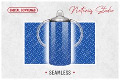 2 Blue Diamond Plate Sublimation - 12 oz Sippy Cup. Product Image 2