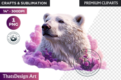 Watercolor Polar Bear Arctic Wildlife animal Illustration Product Image 1