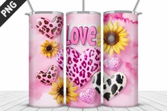 Lovely Hearts Tumbler Design | Valentine's Day Tumbler Wrap Product Image 2