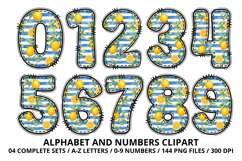 Mediterranean Lemon Alphabet PNG Summer Letters 300 DPI Product Image 5