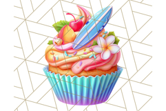 Bright Summer Cupcake PNG Clipart, Colorful Cupcakes Product Image 5