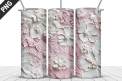 3D Flowers Tumbler Wrap | Sublimation Design | Tumble PNG Product Image 2